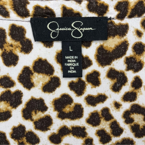 Jessica Simpson Leopard Print Duster/Cover-Up Size L - Picture 6 of 8